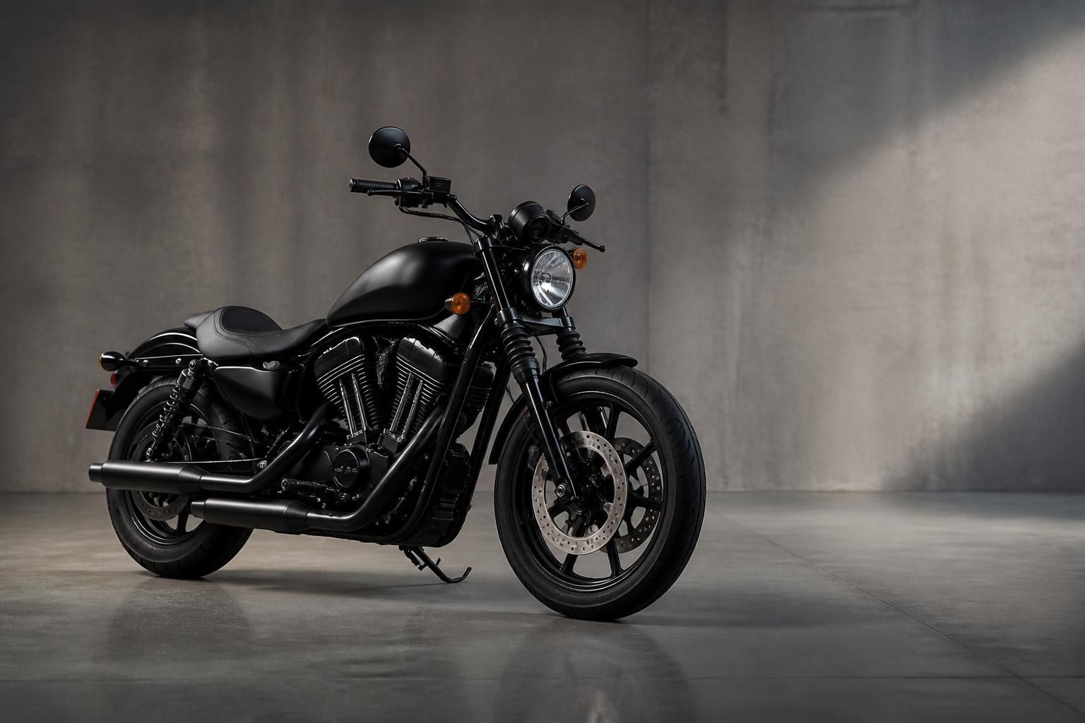 Motorcycle in a clean collection backdrop.