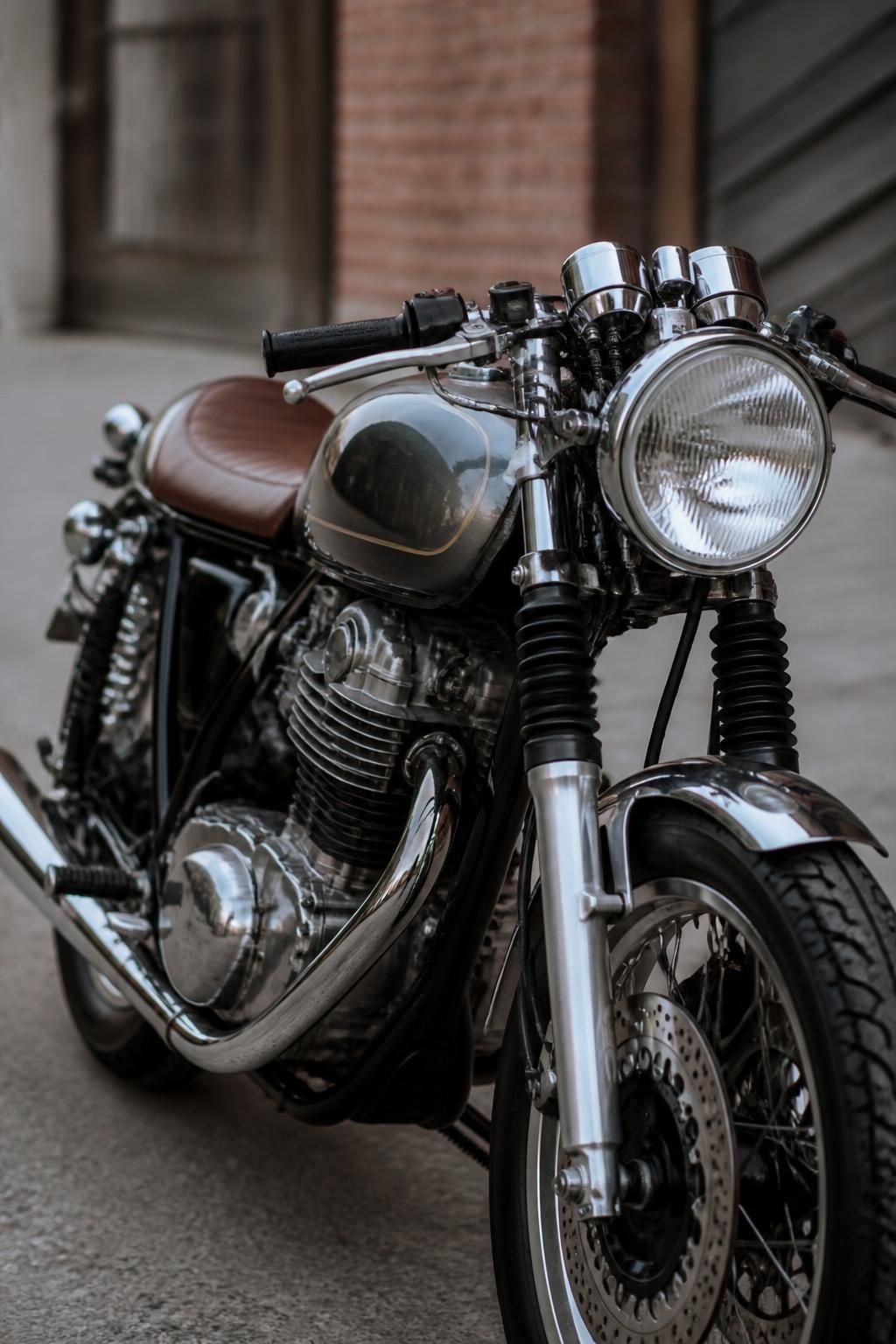 Polished motorcycle detail with clean paint and chrome finishes.